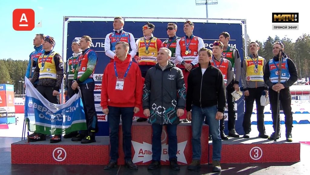 Нижневартовские биатлонисты завоевали бронзу на чемпионате России.
