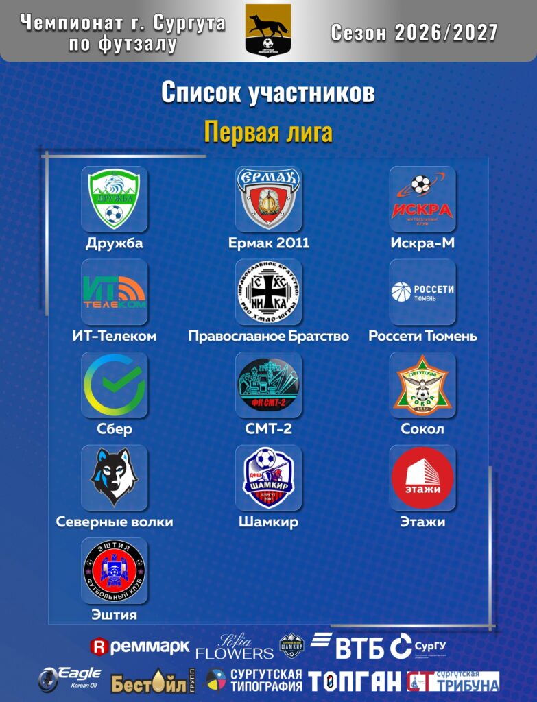В Сургуте стартовал чемпионат по футзалу сезона 2026/2027 В Сургуте стартовал чемпионат по футзалу сезона 2026/2027